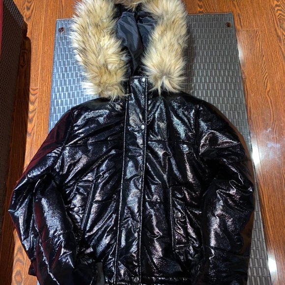 Woman's Black Puffer Jacket - Picture 2 of 2